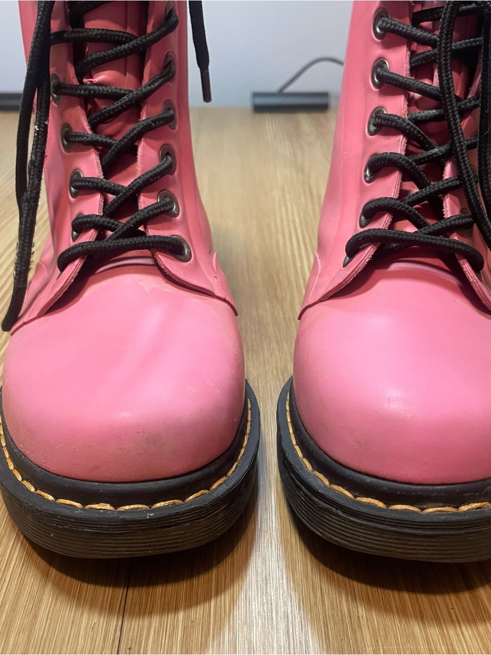 Dr. Martens Drench Pink Rubber Rain Boots Womens Size US 6 UK 4 Waterproof